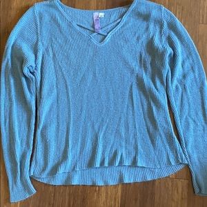 Crisscross knit sweater